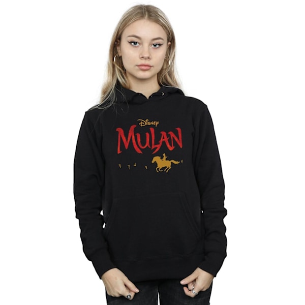 Disney Dam/Kvinnor Mulan Film Logo Hoodie L Svart Black L