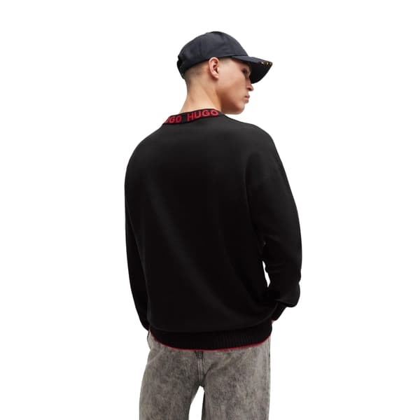 Hugo Boss Herr Smarlo Logotyp Tröja S Svart Black S