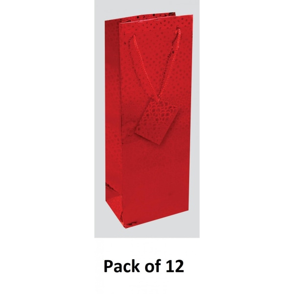 County Brevpapper Holografisk flaskväska (pack med 12) One Size Red One Size
