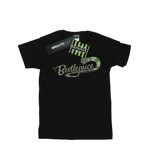 Beetlejuice Dam/Damer Sandworm Alt Logo Bomull Boyfriend T- Black S