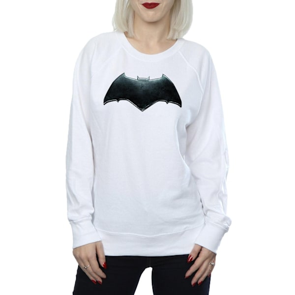 DC Comics Dam/Kvinnor Justice League Film Batman Emblem Sweatshirt White S