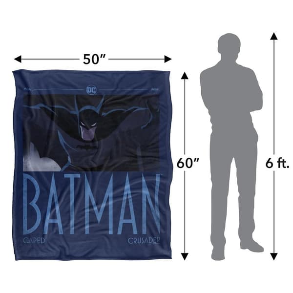 Batman: Caped Crusader Comic Strip Mjuk Filt 147cm x 9 Multicoloured 147cm x 91cm