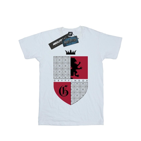 Harry Potter T-shirt i bomull med Gryffindors emblem för flickor, 7-8 år, vit White 7-8 Years