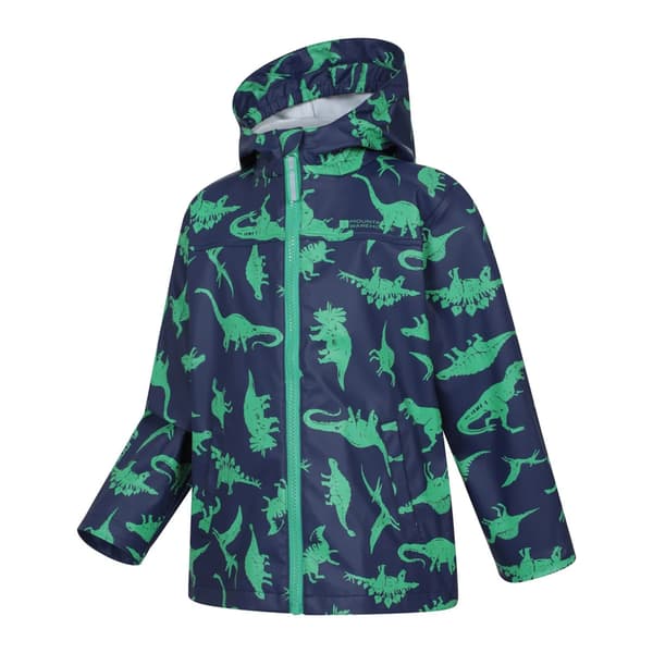 Mountain Warehouse Barn/Barn Regndroppe Dinosaurie Vattentät Blue 7-8 Years