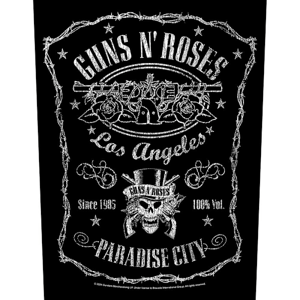Guns N Roses Paradise City Patch One Size Svart/Vit Black/White One Size