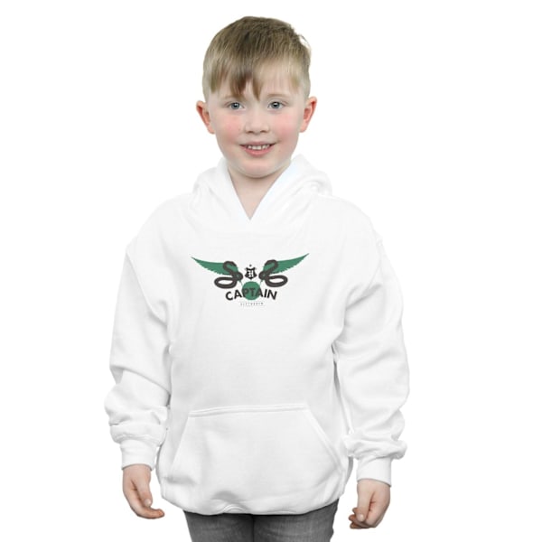 Harry Potter Pojkar Slytherin Kapten Hoodie 7-8 År Vit White 7-8 Years