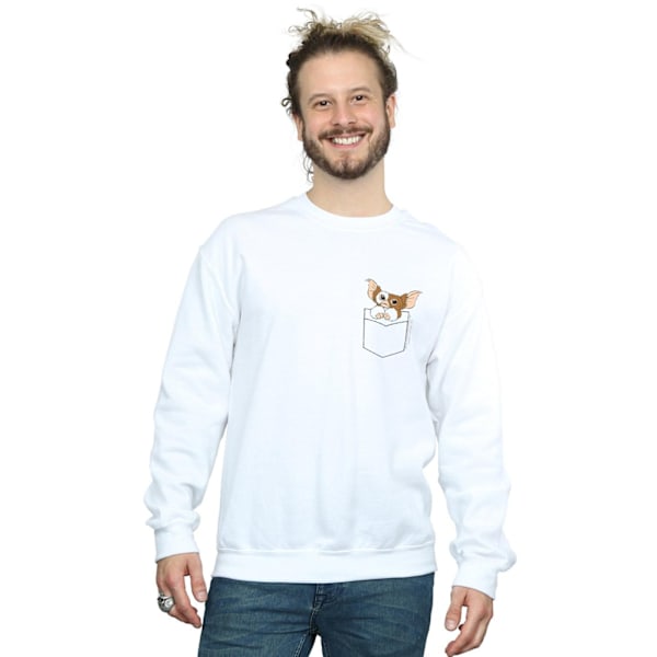 Gremlins Herr Gizmo Faux Pocket Sweatshirt 3XL Vit White 3XL