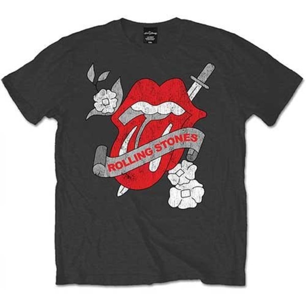 The Rolling Stones Unisex Vuxen Tatuering T-shirt XXL Charcoal Grå Charcoal Grey XXL