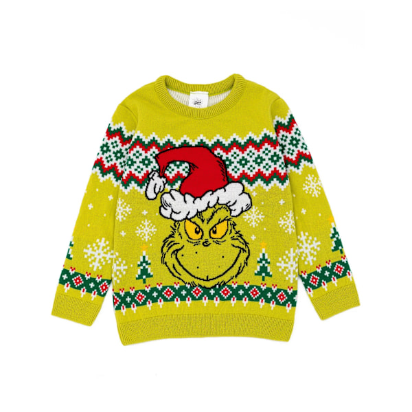 The Grinch Barn/Barn Stickad Jultröja 5-6 År Gr Green 5-6 Years