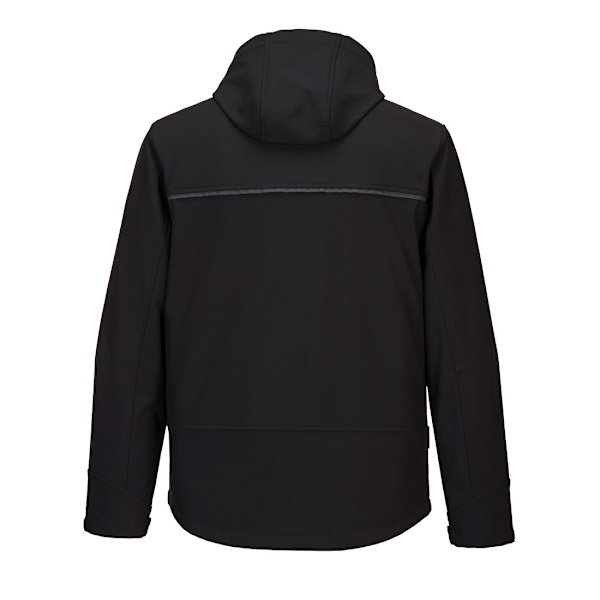 Portwest KX3 Männs Huvad Soft Shell Jacka S Svart Black S