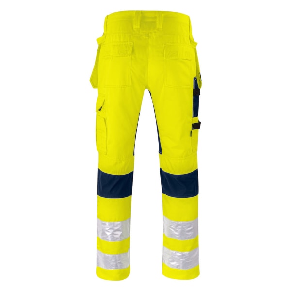 Projob Herr Stretch High-Vis Cargo Byxor 38R Gul/Navy Yellow/Navy 38R