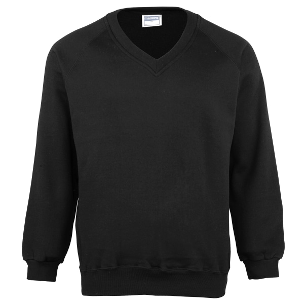 Unisex barn unisex färg V-ringad sweatshirt / skolw Black 36