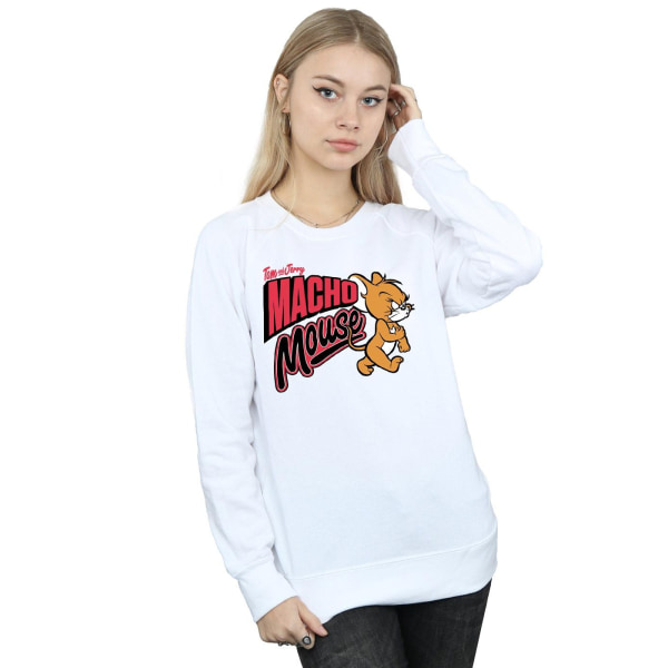 Tom And Jerry Dam/Damer Macho Mouse Sweatshirt XXL Vit White XXL