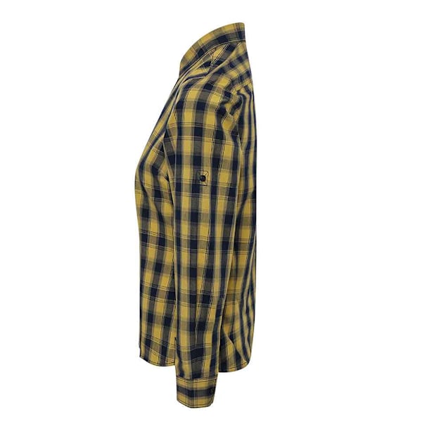 Premier Dam/Kvinnor Mulligan Check Långärmad Skjorta XS Kamel Camel/Navy XS