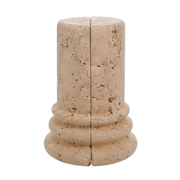 Hestia Travertin Bokstöd (2-pack) One Size Ljusbrun Light Brown One Size