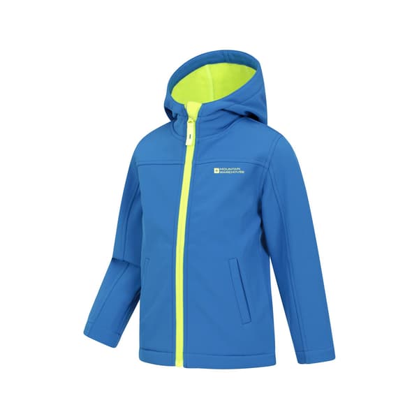 Mountain Warehouse Barn/Barn Vattenavvisande Softshelljacka Cobalt 9-10 Years
