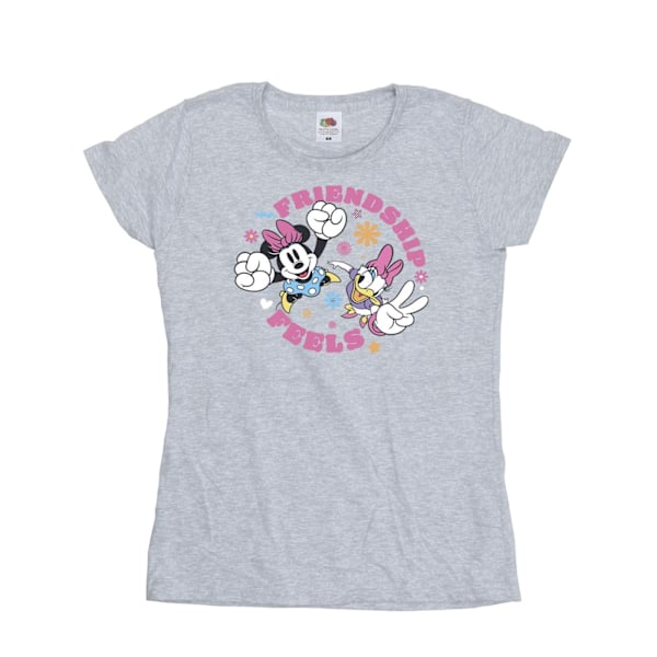Disney Dam/Kvinnor Minnie Mus Daisy Vänskap Bomull T-shirt Sports Grey XL