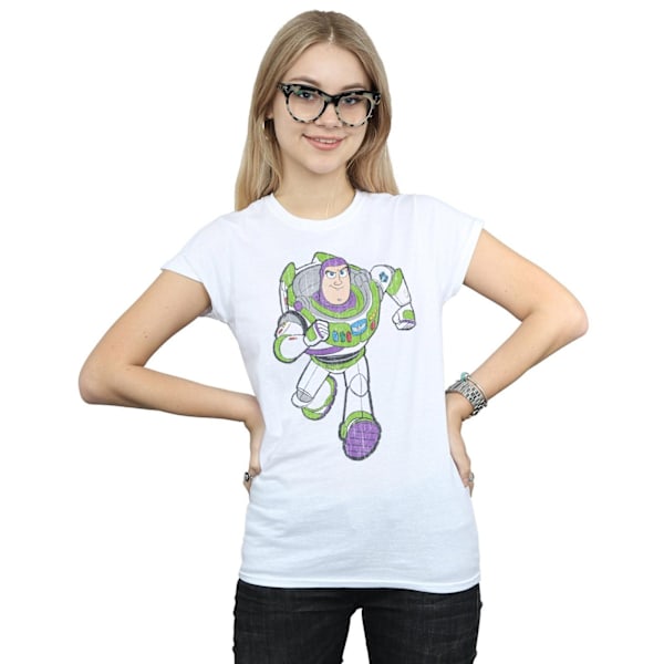 Disney Dam/Kvinnor Toy Story 4 Klassisk Buzz Lightyear Bomull White M