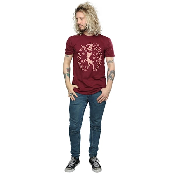 Disney Bambi Julkrans T-shirt M Burgundy Burgundy M