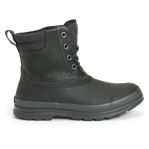 Muck Boots Herr Originals Duck Snör Läder Gummistövlar 6 Black 6 UK