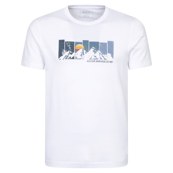 Mountain Warehouse Herr Gradient Grafisk T-shirt M Vit White M
