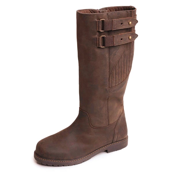 Woodland Blake vaxad läder spänne Country Boot 7 UK mörk Dark Brown 7 UK