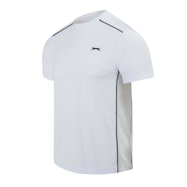 Slazenger Herr Tech Performance Tennis T-shirt M Vit White M