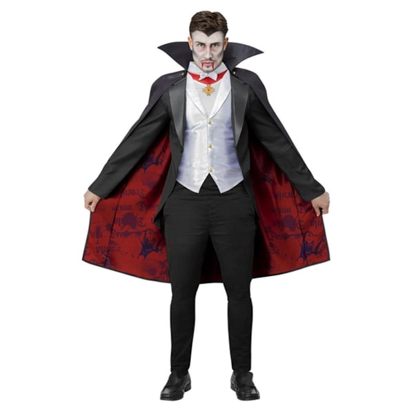 Universal Monsters Dracula Kostymset för män L Svart/Röd/Vit Black/Red/White L