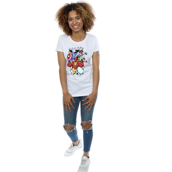 Marvel Womens/Ladies Comic Characters Bomull T-Shirt XL Vit White XL