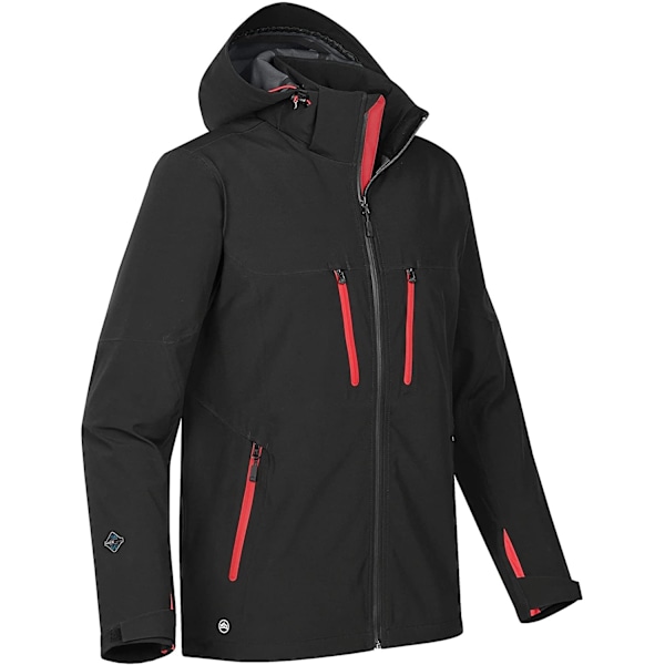 Stormtech Dam/Kvinnor Patrol Huvförsedd Softshelljacka XXL Bla Black/Bright Red XXL