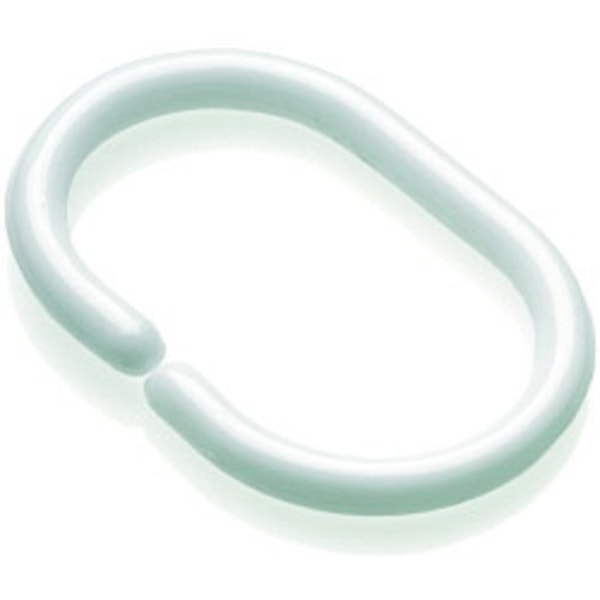 Croydex duschdraperi ´C´-ringar (paket med 12) 17,5 x 9,5 x 0,5c White 17.5 x 9.5 x 0.5cm
