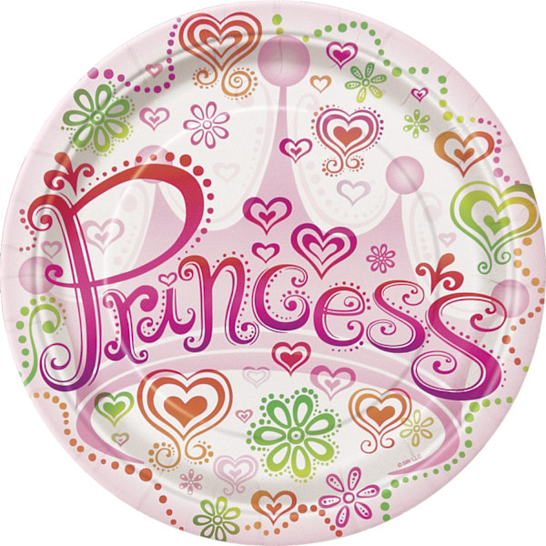 Princess Diva Pappersfestplattor (Förpackning om 8) En Storlek Flerfärgad Multicoloured One Size