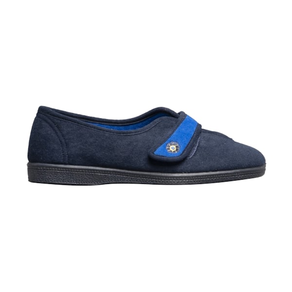 Mirak Andrea Touch Fastening Slipper / Damtofflor / Dam Navy 3 UK