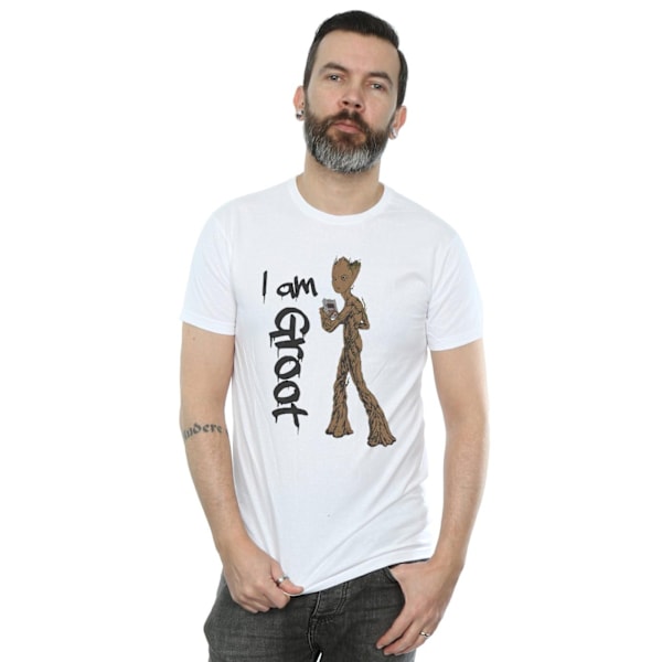 Marvel Herr Avengers Infinity War Graffiti Groot T-Shirt M Vit White M