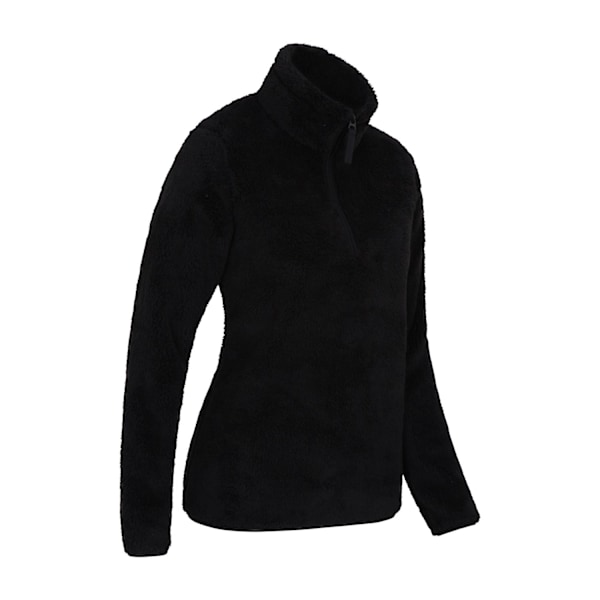 Mountain Warehouse Teddy Fleece Kvartär Zip Fleece för Kvinnor Black 10 UK