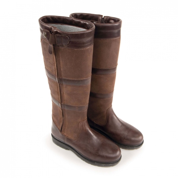 Moretta Dam/Dam Bella Läder Country Boots 5 UK Wide Brun Brown 5 UK Wide
