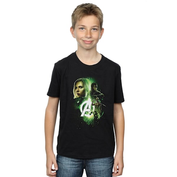 Marvel Boys Avengers Infinity War Widow Panther Team Up T-shirt Black 5-6 Years