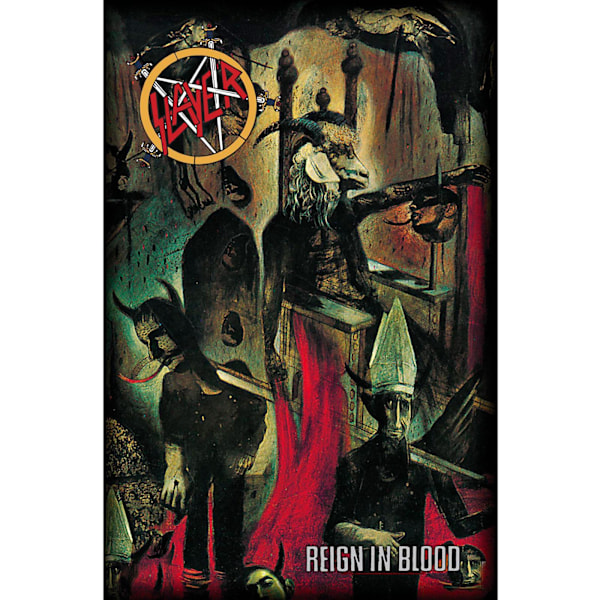 Slayer Reign In Blood Polyester Poster 106cm x 70cm Röd/Svart/Brun Red/Black/Brown 106cm x 70cm