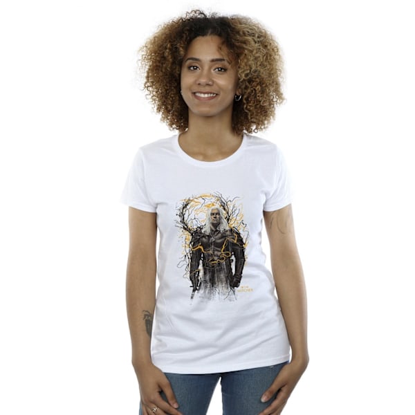 Netflix Dam/Dam The Witcher Smoking Wolf Bomull T-shirt X White XXL