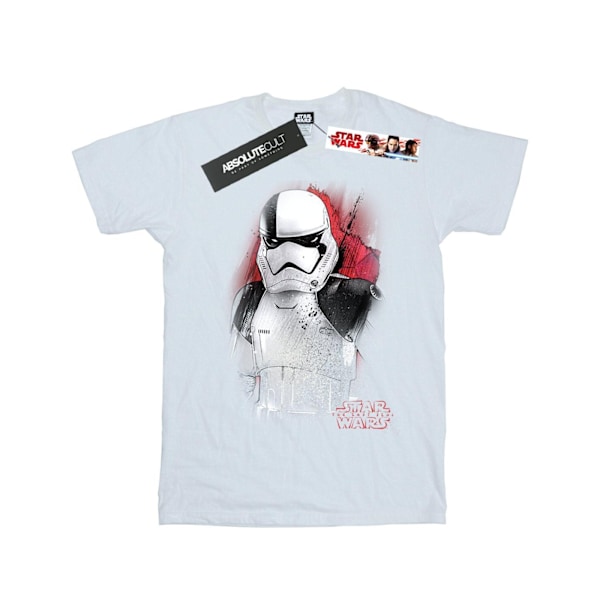Star Wars Girls The Last Jedi Stormtrooper Borstad Bomull T-shirt White 7-8 Years
