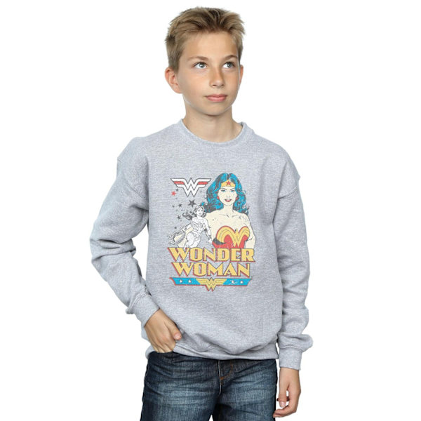 DC Comics Pojkar Wonder Woman Poserar Sweatshirt 5-6 År Sport Sports Grey 5-6 Years