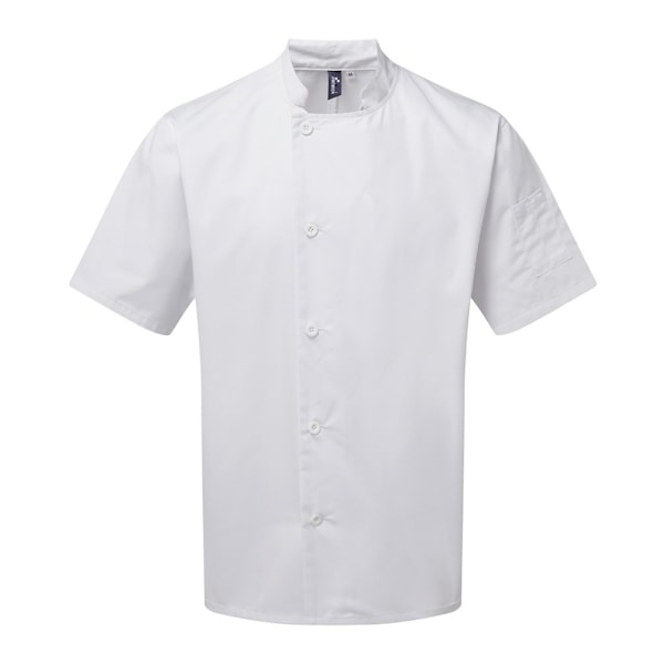 Premier Vuxen Unisex Essential Kortärmad Kockjacka 4XL W White 4XL