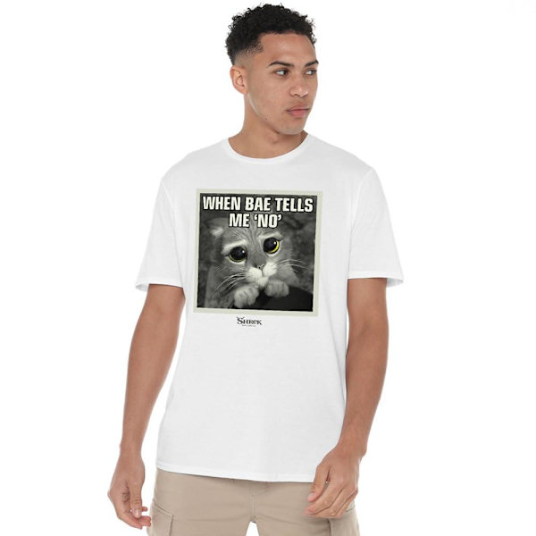 Shrek Herr Insta Mästerkatten Meme T-Shirt L Vit White L