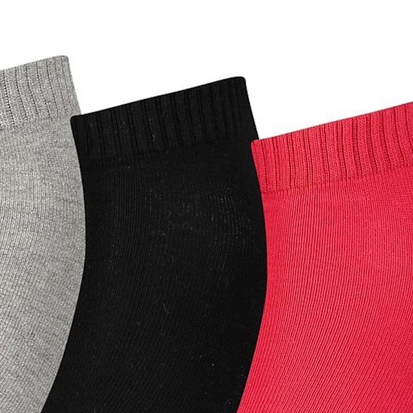 Puma Unisex Quarter Training Ankle Socks (3-pack) 12 U Black/Red/Grey 12 UK-14 UK