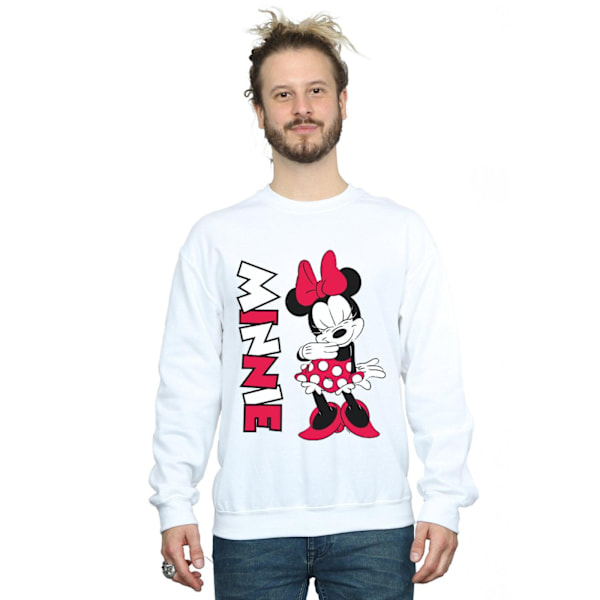 Disney Herr Minnie Mouse Giggling Sweatshirt M Vit White M