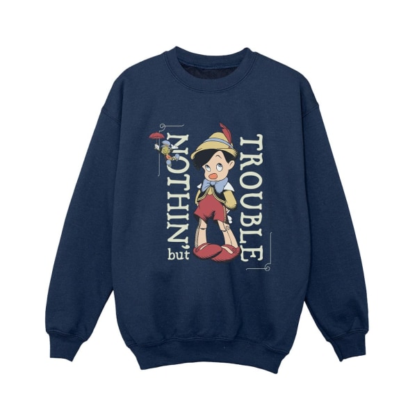 Disney Boys Pinocchio Nothing But Trouble Sweatshirt 12-13 år Navy Blue 12-13 Years