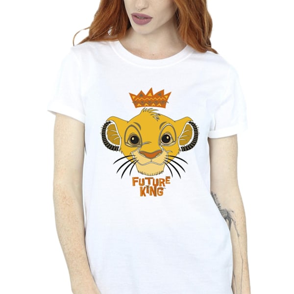 Disney Dam/Damer The Lion King Future King Bomull Boyfriend White 3XL