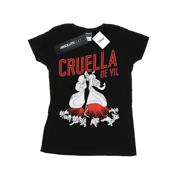 Disney Dam/Dam Cruella De Vil Dalmatiner Bomull T-shirt X Black XXL