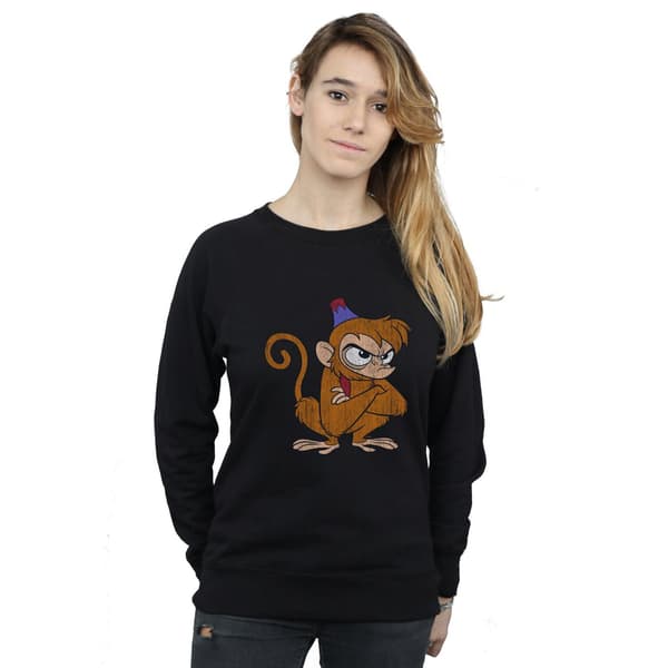 Disney Dam/Kvinnor Aladdin Classic Angry Abu Sweatshirt M Bla Black M