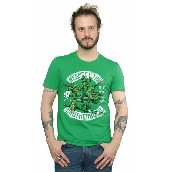 TMNT Herr Respect The Brotherhood T-Shirt M Irländsk Grön Irish Green M